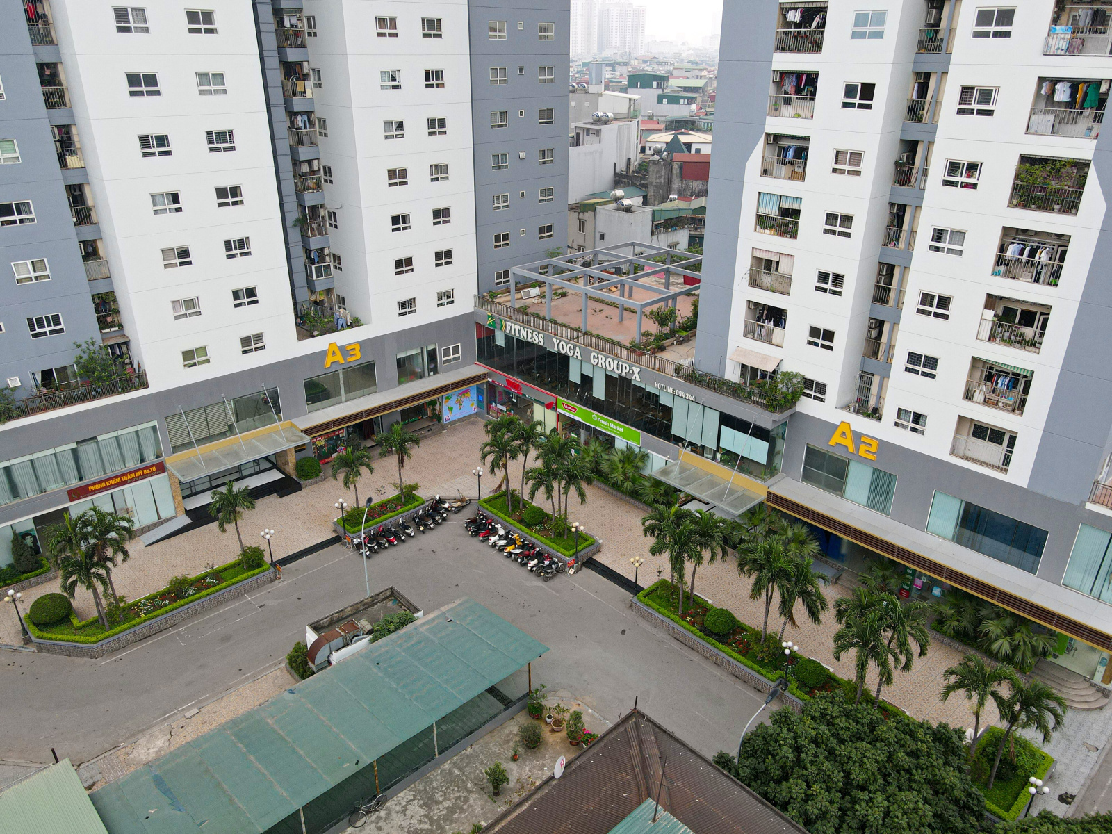 Hình ảnh thực tế khu thương mại Thăng Long Garden