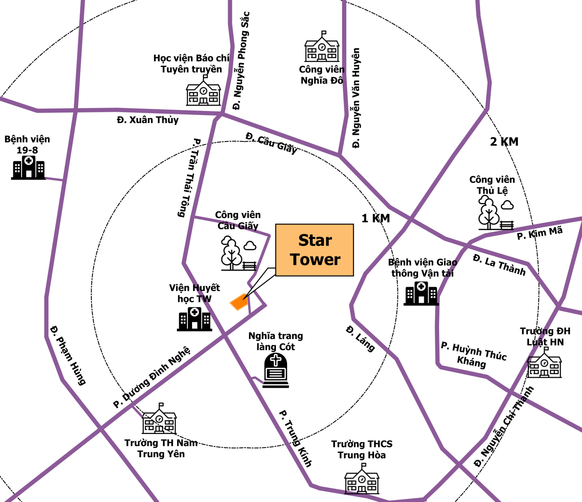 Ảnh vị trí của tòa nhà Star Tower Yên Hòa.png